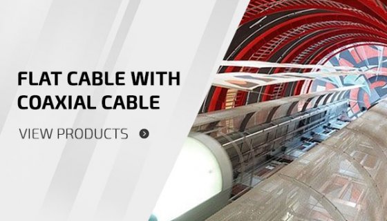 Flat Cable With Coaxial Cable